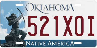 OK license plate 521XOI