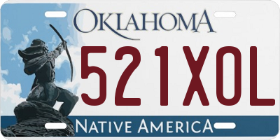 OK license plate 521XOL