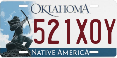 OK license plate 521XOY