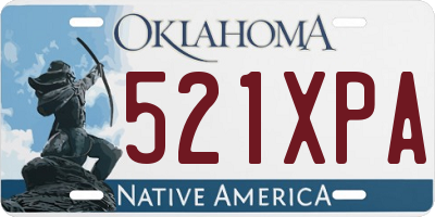 OK license plate 521XPA