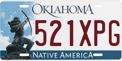 OK license plate 521XPG