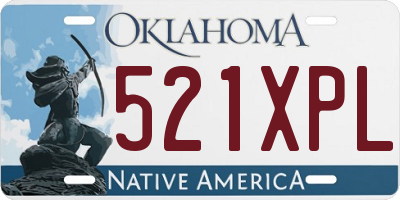 OK license plate 521XPL