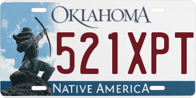 OK license plate 521XPT