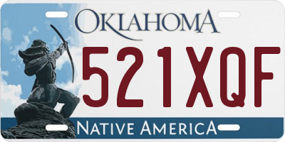 OK license plate 521XQF