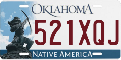 OK license plate 521XQJ