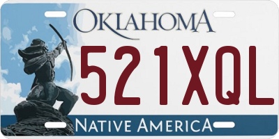 OK license plate 521XQL
