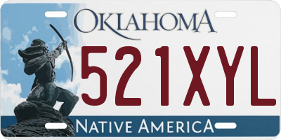 OK license plate 521XYL