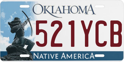 OK license plate 521YCB