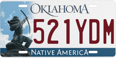 OK license plate 521YDM