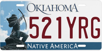 OK license plate 521YRG