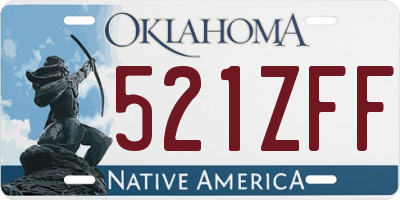 OK license plate 521ZFF