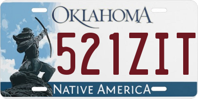 OK license plate 521ZIT