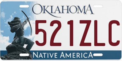 OK license plate 521ZLC