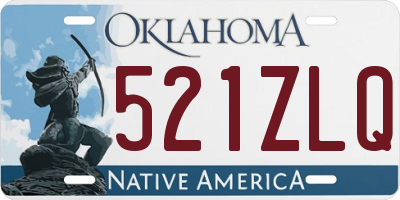 OK license plate 521ZLQ