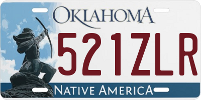 OK license plate 521ZLR