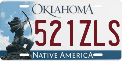 OK license plate 521ZLS