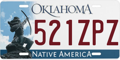 OK license plate 521ZPZ