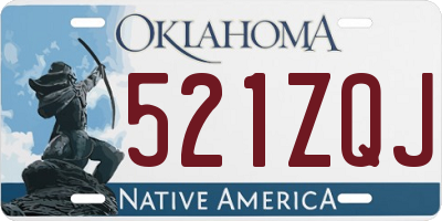 OK license plate 521ZQJ