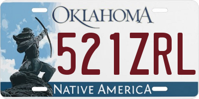 OK license plate 521ZRL