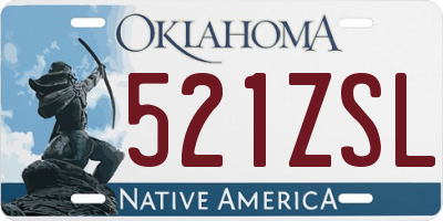 OK license plate 521ZSL