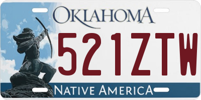 OK license plate 521ZTW
