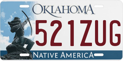 OK license plate 521ZUG