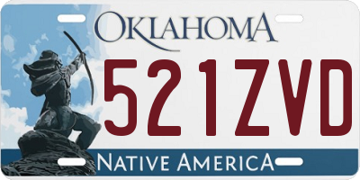 OK license plate 521ZVD