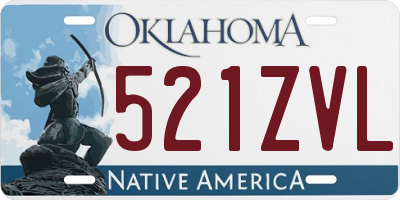OK license plate 521ZVL