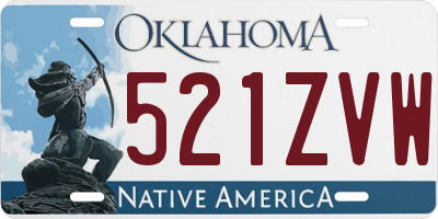 OK license plate 521ZVW