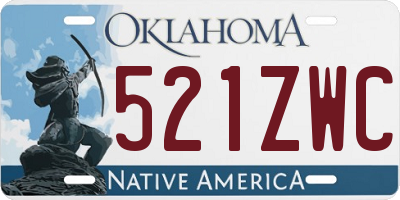 OK license plate 521ZWC