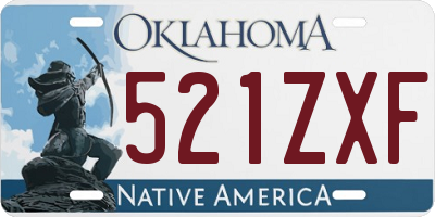 OK license plate 521ZXF