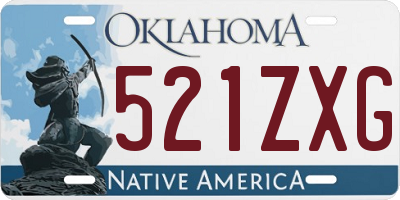 OK license plate 521ZXG