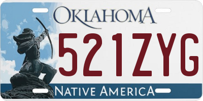 OK license plate 521ZYG