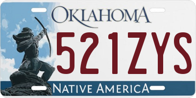 OK license plate 521ZYS