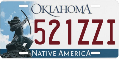 OK license plate 521ZZI