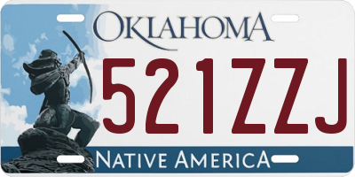 OK license plate 521ZZJ