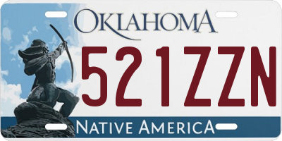 OK license plate 521ZZN