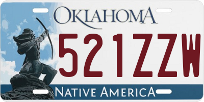 OK license plate 521ZZW