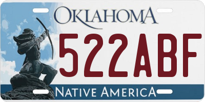 OK license plate 522ABF