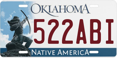 OK license plate 522ABI