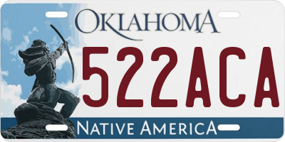 OK license plate 522ACA