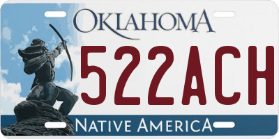 OK license plate 522ACH