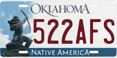 OK license plate 522AFS