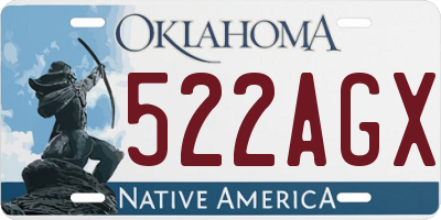 OK license plate 522AGX