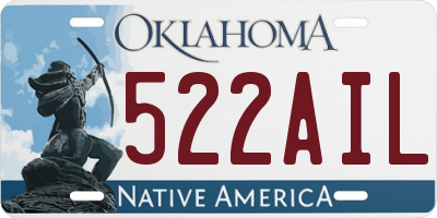 OK license plate 522AIL