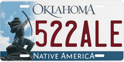 OK license plate 522ALE