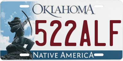 OK license plate 522ALF