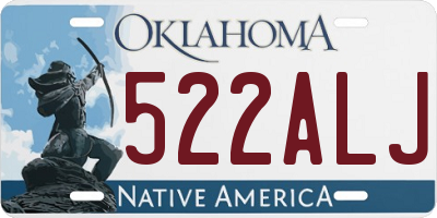 OK license plate 522ALJ