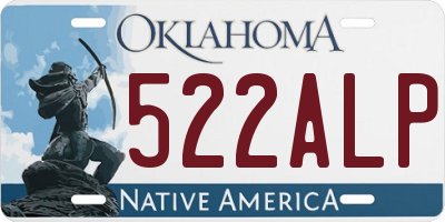 OK license plate 522ALP