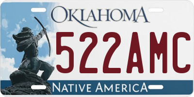 OK license plate 522AMC